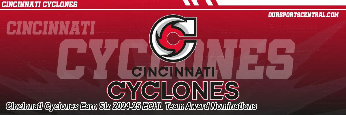 Cincinnati Cyclones Earn Six 2024-25 ECHL Team Award Nominations