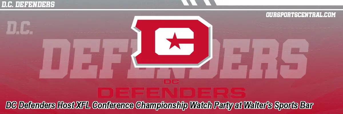 DC Defenders Host XFL Conference Championship Watch Party at Walter's Sports Bar
