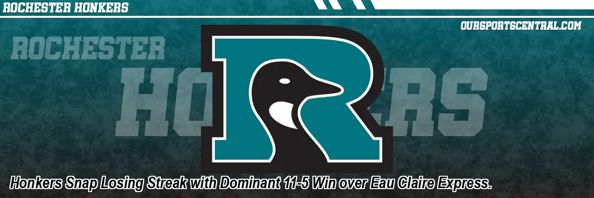 Honkers Snap Losing Streak with Dominant 11-5 Win over Eau Claire Express.