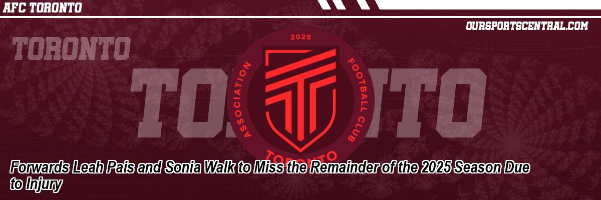 Forwards Leah Pais and Sonia Walk to Miss the Remainder of the 2025 Season Due to Injury