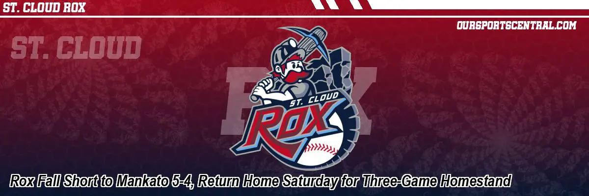 Rox Fall Short to Mankato 5-4, Return Home Saturday for Three-Game Homestand