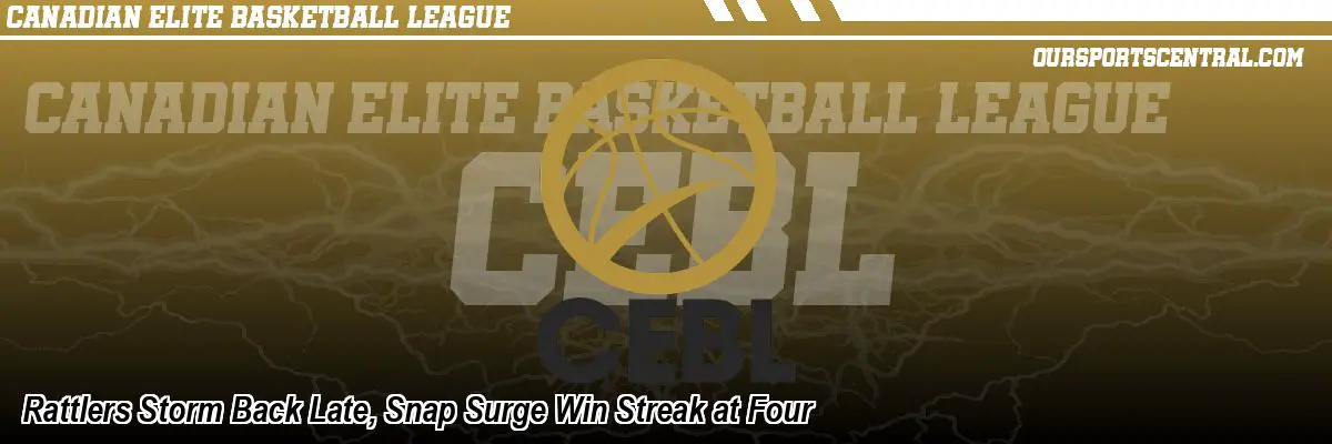 Rattlers Storm Back Late, Snap Surge Win Streak at Four