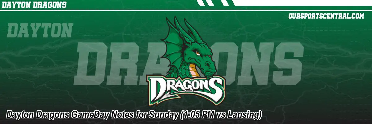 Dayton Dragons GameDay Notes for Sunday (1:05 PM vs Lansing)