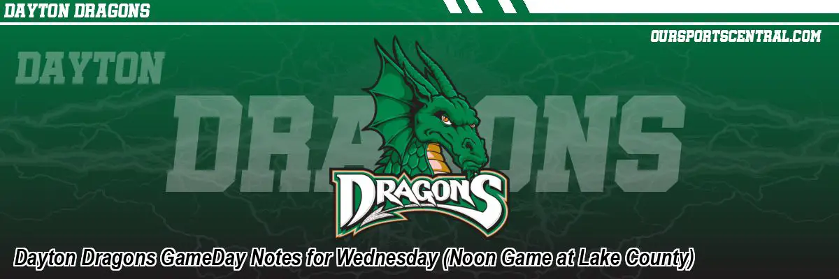 Dayton Dragons GameDay Notes for Wednesday (Noon Game at Lake County)