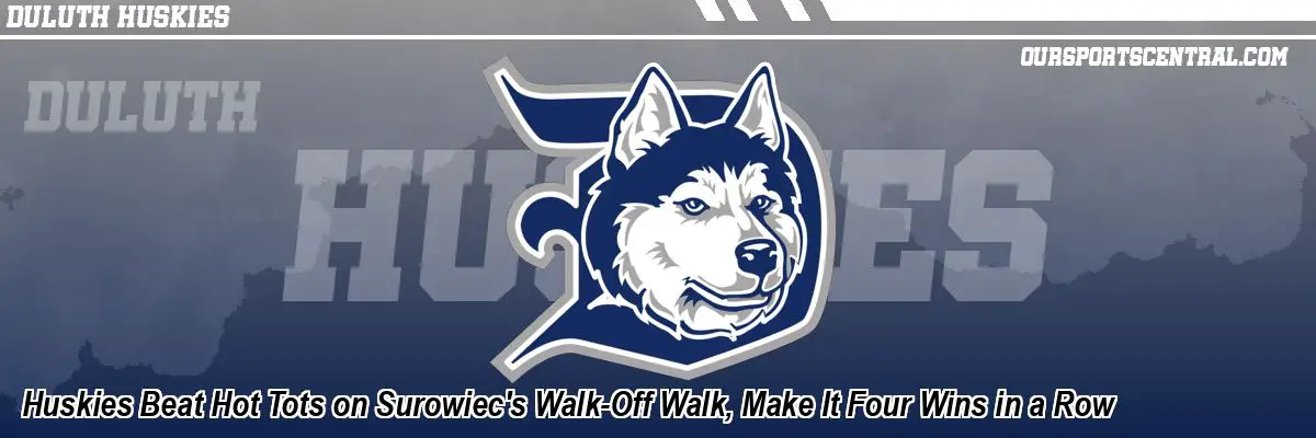 Huskies Beat Hot Tots on Surowiec's Walk-Off Walk, Make It Four Wins in a Row