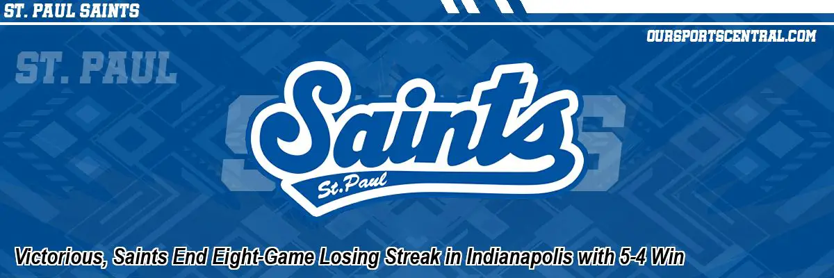 Victorious, Saints End Eight-Game Losing Streak in Indianapolis with 5-4 Win