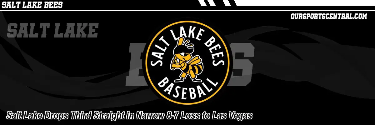 Salt Lake Drops Third Straight in Narrow 8-7 Loss to Las Vegas