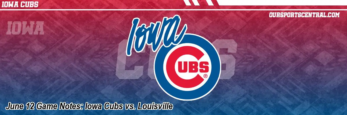 June 12 Game Notes: Iowa Cubs vs. Louisville