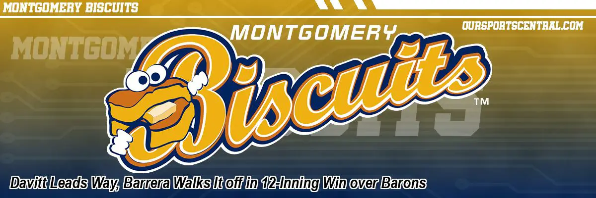 Davitt Leads Way, Barrera Walks It off in 12-Inning Win over Barons