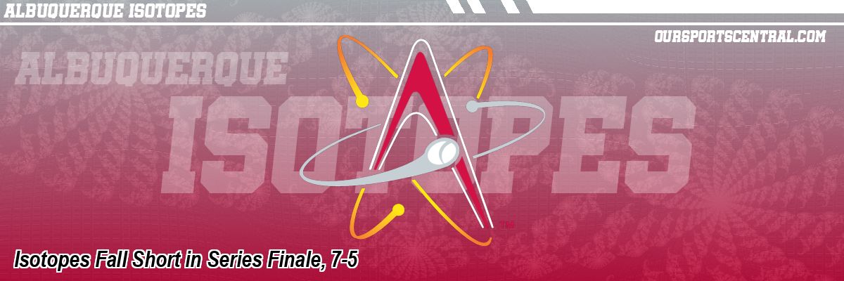 Isotopes Fall Short in Series Finale, 7-5
