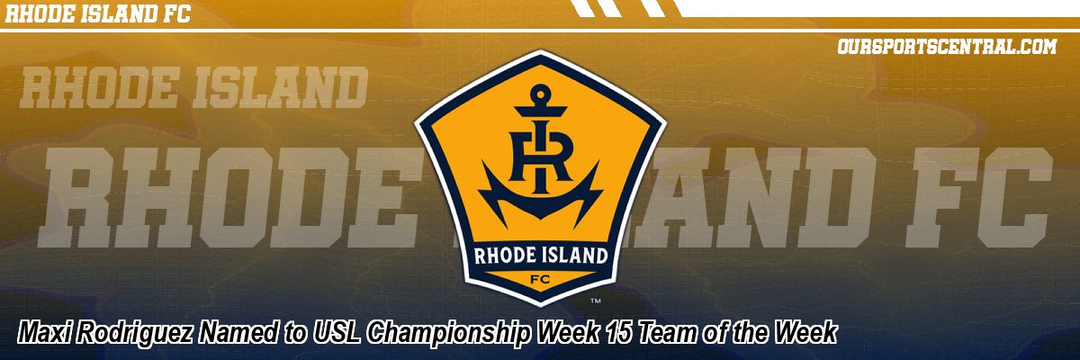 Maxi Rodriguez Named to USL Championship Week 15 Team of the Week