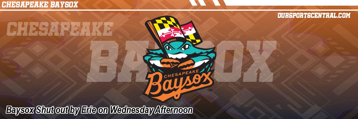 Baysox Shut out by Erie on Wednesday Afternoon