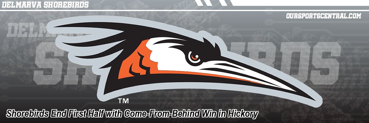 Shorebirds End First Half with Come-From-Behind Win in Hickory