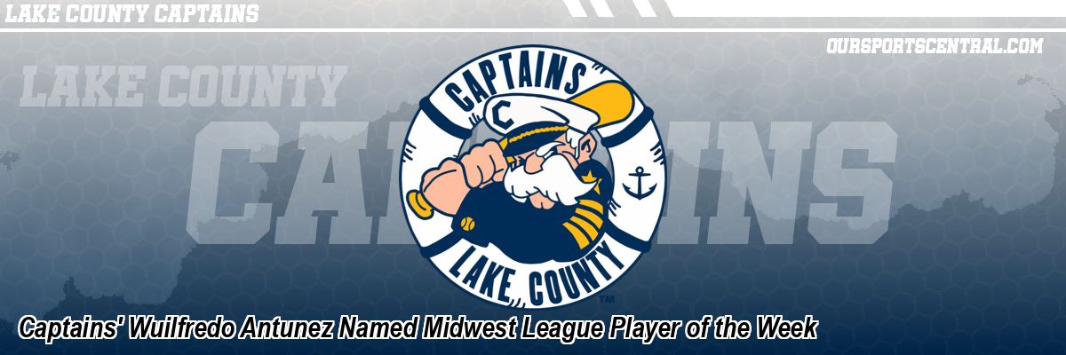 Captains' Wuilfredo Antunez Named Midwest League Player of the Week