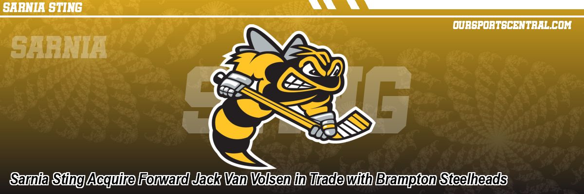 Sarnia Sting Acquire Forward Jack Van Volsen in Trade with Brampton Steelheads
