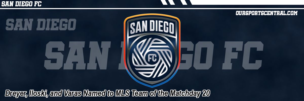 Dreyer, Iloski, and Varas Named to MLS Team of the Matchday 20