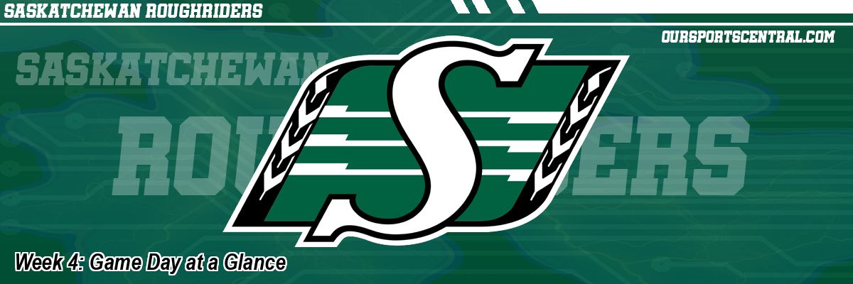 Week 4: Game Day at a Glance