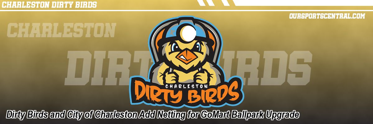 Dirty Birds and City of Charleston Add Netting for GoMart Ballpark Upgrade
