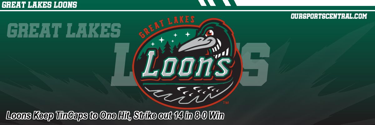Loons Keep TinCaps to One Hit, Strike out 14 in 8-0 Win