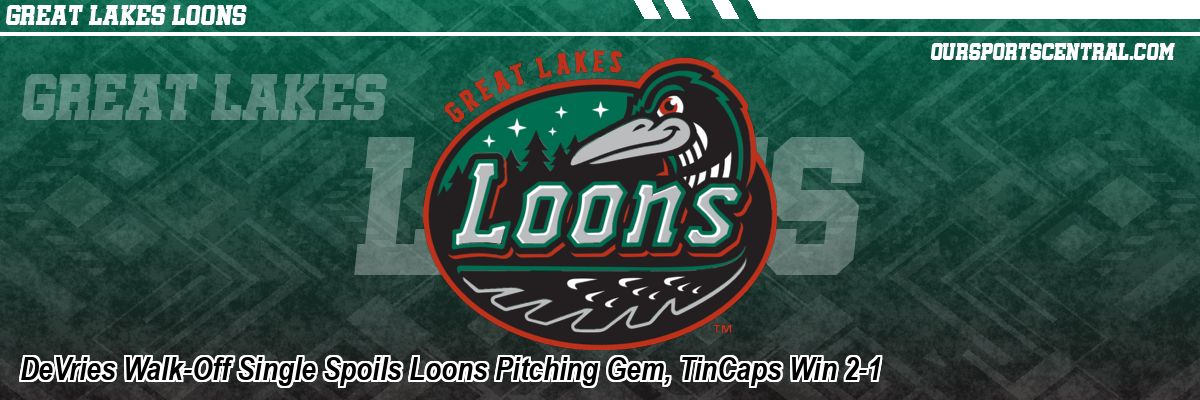 DeVries Walk-Off Single Spoils Loons Pitching Gem, TinCaps Win 2-1