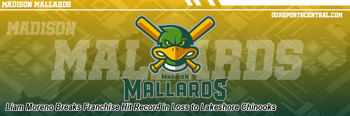Liam Moreno Breaks Franchise Hit Record in Loss to Lakeshore Chinooks