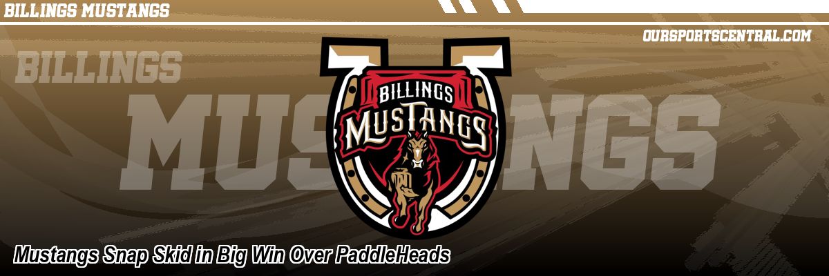 Mustangs Snap Skid in Big Win Over PaddleHeads