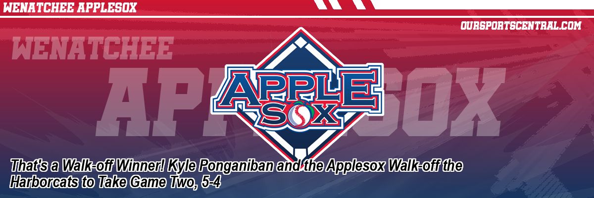 That's a Walk-off Winner! Kyle Ponganiban and the Applesox Walk-off the Harborcats to Take Game Two, 5-4
