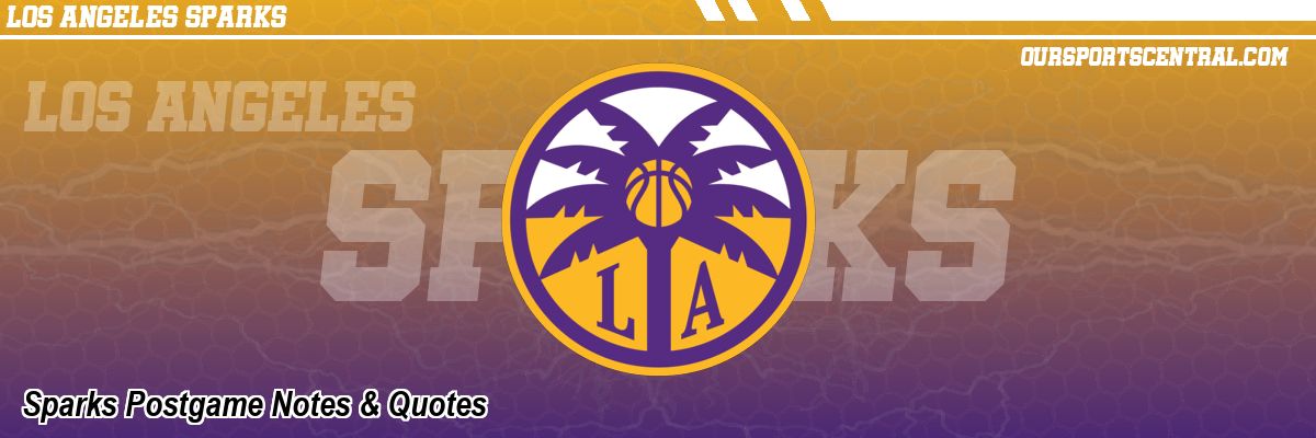 Sparks Postgame Notes & Quotes