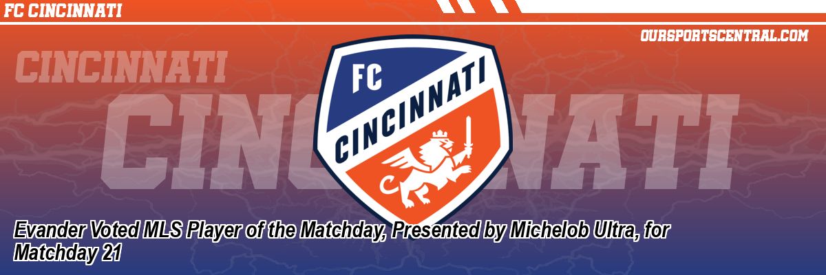 Evander Voted MLS Player of the Matchday, Presented by Michelob Ultra, for Matchday 21