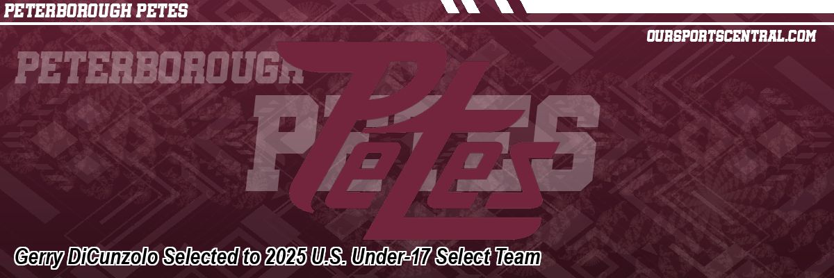 Gerry DiCunzolo Selected to 2025 U.S. Under-17 Select Team