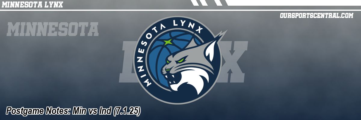 Postgame Notes: Min vs Ind (7.1.25)