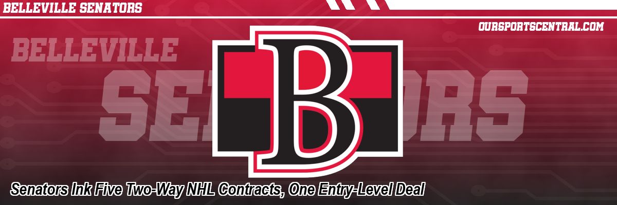 Senators Ink Five Two-Way NHL Contracts, One Entry-Level Deal