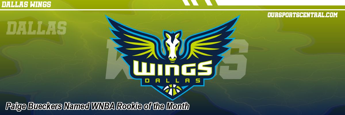 Paige Bueckers Named WNBA Rookie of the Month