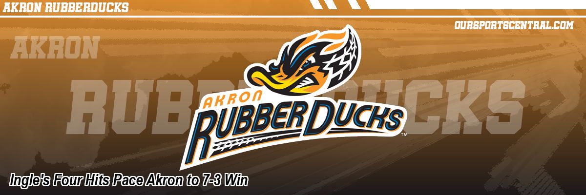 Ingle's Four Hits Pace Akron to 7-3 Win