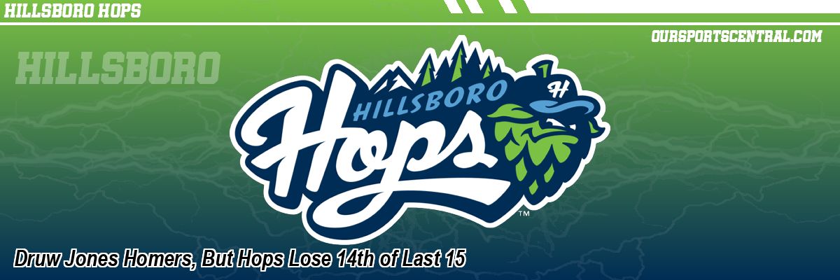 Druw Jones Homers, But Hops Lose 14th of Last 15