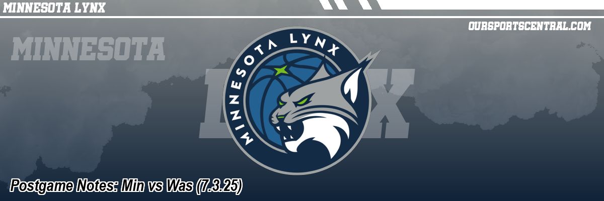 Postgame Notes: Min vs Was (7.3.25)