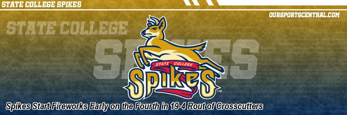 Spikes Start Fireworks Early on the Fourth in 19-4 Rout of Crosscutters