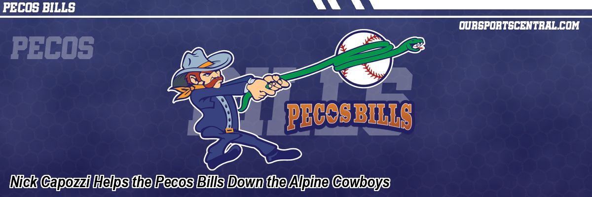 Nick Capozzi Helps the Pecos Bills Down the Alpine Cowboys