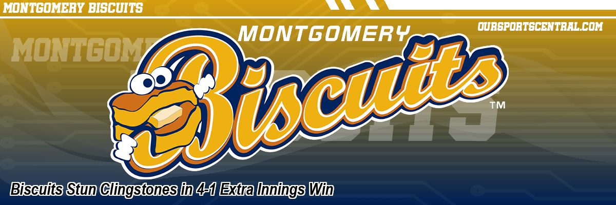 Biscuits Stun Clingstones in 4-1 Extra Innings Win