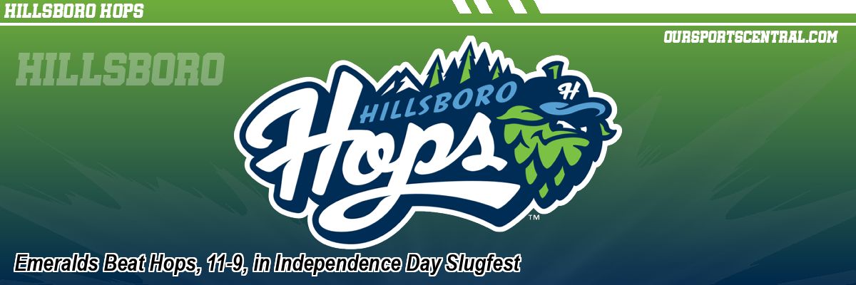 Emeralds Beat Hops, 11-9, in Independence Day Slugfest
