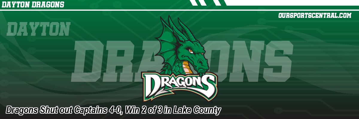 Dragons Shut out Captains 4-0, Win 2 of 3 in Lake County