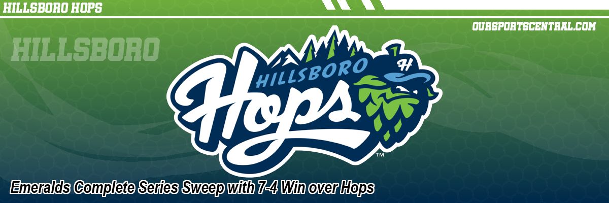 Emeralds Complete Series Sweep with 7-4 Win over Hops