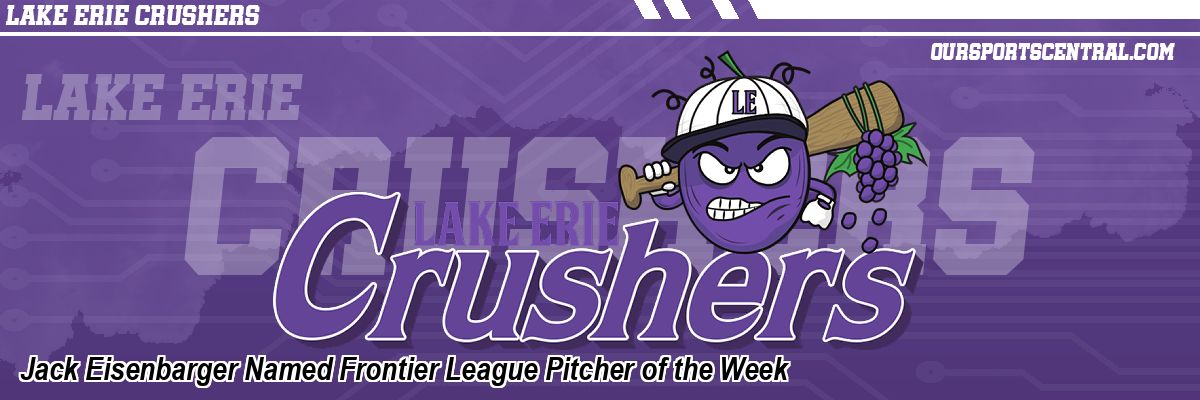 Jack Eisenbarger Named Frontier League Pitcher of the Week