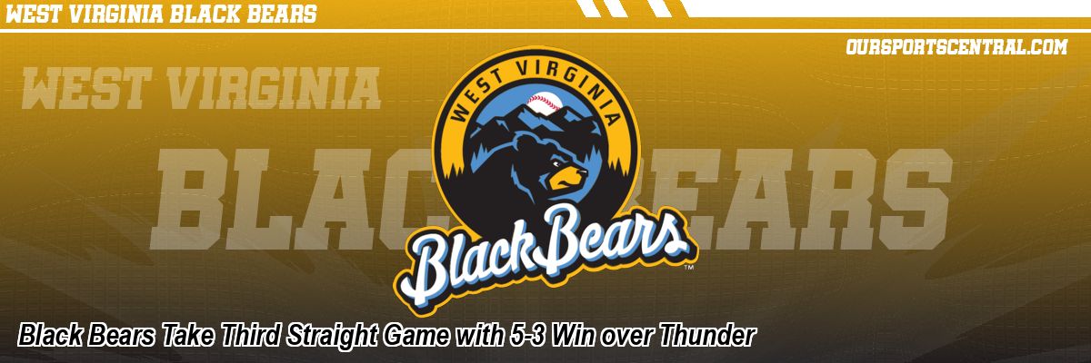 Black Bears Take Third Straight Game with 5-3 Win over Thunder