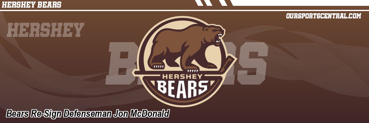 Bears Re-Sign Defenseman Jon McDonald