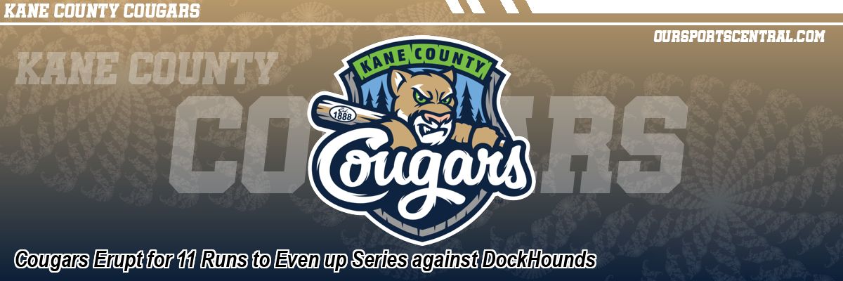 Cougars Erupt for 11 Runs to Even up Series against DockHounds