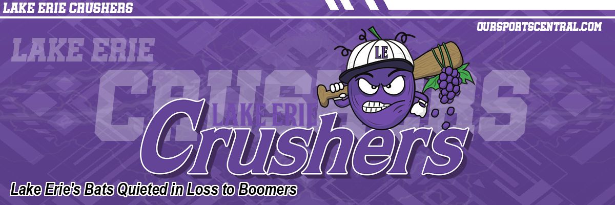 Lake Erie's Bats Quieted in Loss to Boomers
