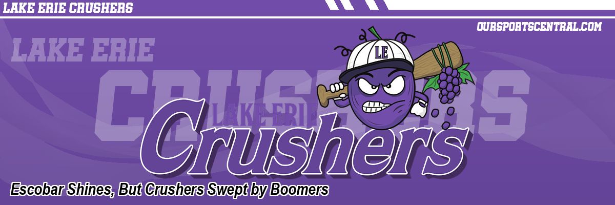 Escobar Shines, But Crushers Swept by Boomers