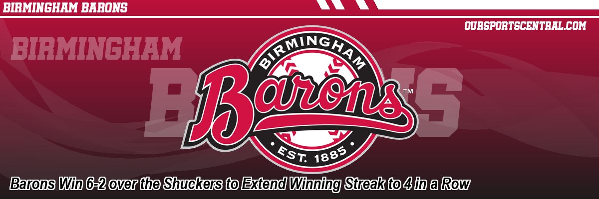 Barons Win 6-2 over the Shuckers to Extend Winning Streak to 4 in a Row