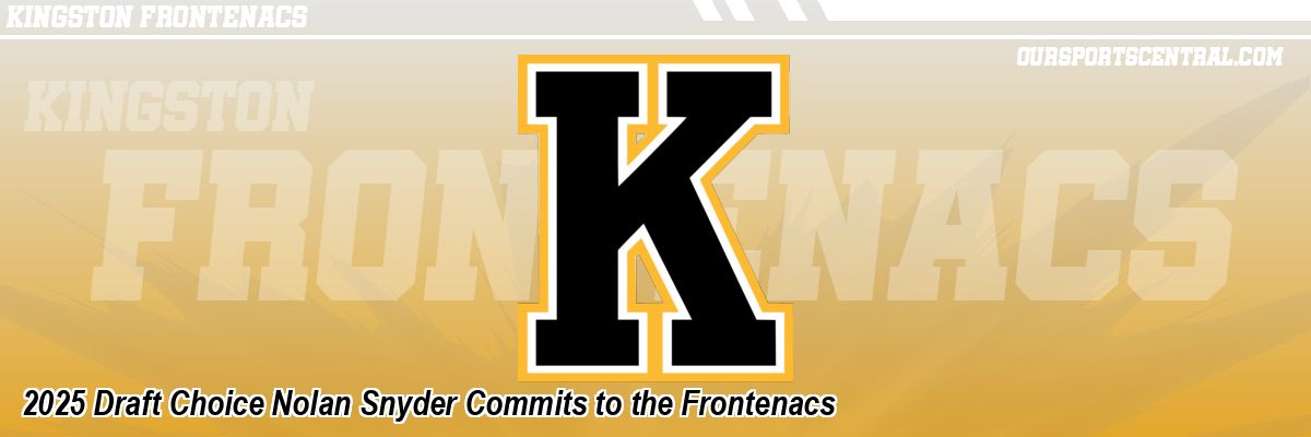 2025 Draft Choice Nolan Snyder Commits to the Frontenacs